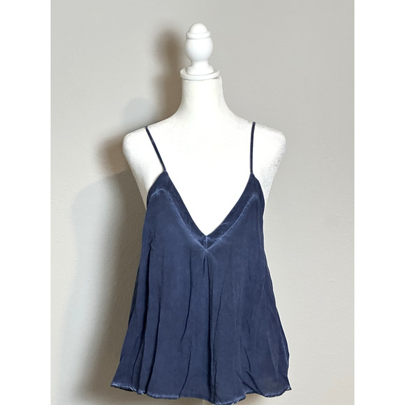 Tina Jo Top Blue Destressed Spaghetti Straps Size (M) - Picture 9 of 16
